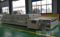 熱烈祝賀北京南火汽車配件有限公司與耐美特集團上海分公司成功簽約1臺汽車內(nèi)飾板紅外線加熱線隧道爐12萬元！